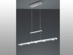 LED Pendelleuchte LACAL Silber dimmbar & höhenverstellbar, Breite 100cm