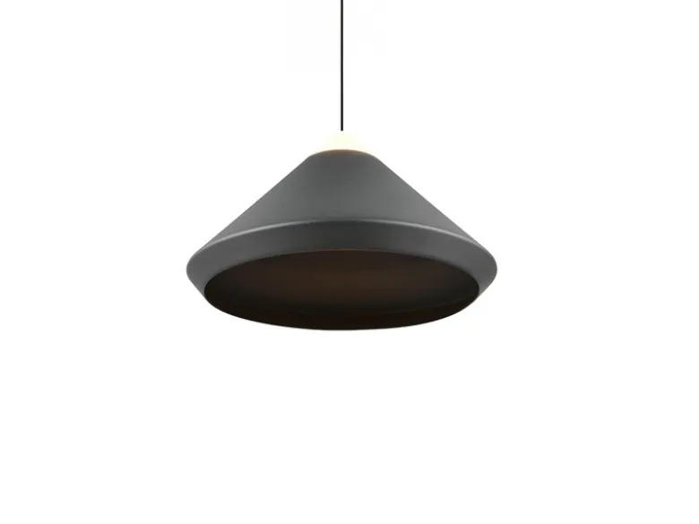 LED Pendelleuchte LAGUNA 1-flammig, höhenverstellbar, Schwarz Ø 30cm