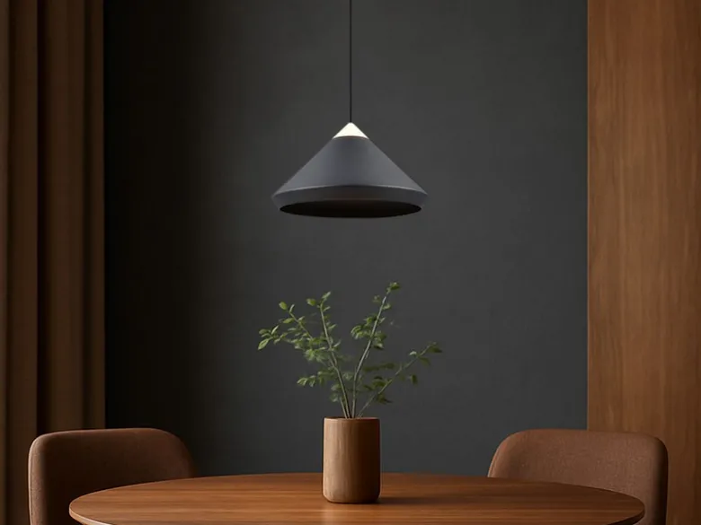 LED Pendelleuchte LAGUNA 1-flammig, höhenverstellbar, Schwarz Ø 30cm