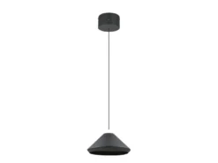LED Pendelleuchte LAGUNA 1-flammig, höhenverstellbar, Schwarz Ø 30cm