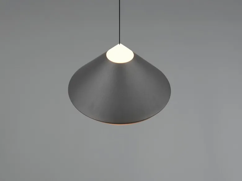 LED Pendelleuchte LAGUNA 1-flammig, höhenverstellbar, Schwarz Ø 30cm