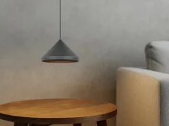 LED Pendelleuchte LAGUNA 1-flammig, höhenverstellbar, Schwarz Ø 18cm