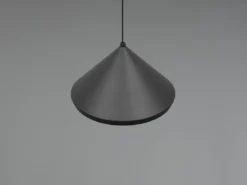 LED Pendelleuchte LAGUNA 1-flammig, höhenverstellbar, Schwarz Ø 18cm