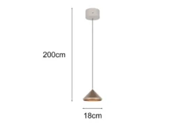 LED Pendelleuchte LAGUNA 1-flammig, höhenverstellbar, Coffee Ø 18cm