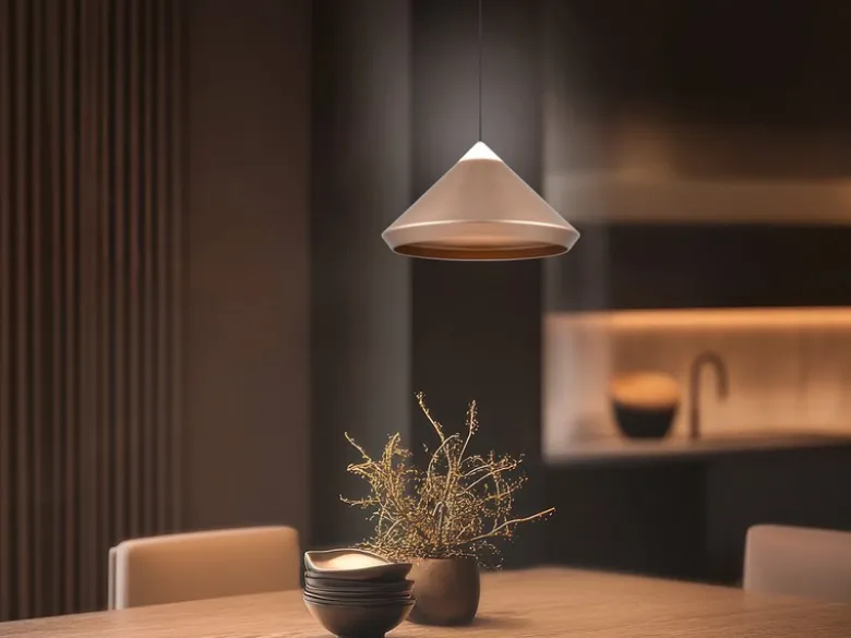 LED Pendelleuchte LAGUNA 1-flammig, höhenverstellbar, Coffee Ø 30cm