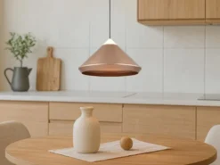 LED Pendelleuchte LAGUNA 1-flammig, höhenverstellbar, Coffee Ø 30cm