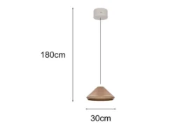 LED Pendelleuchte LAGUNA 1-flammig, höhenverstellbar, Coffee Ø 30cm