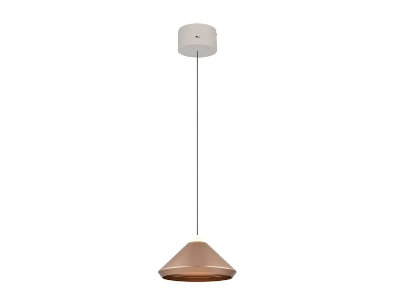 LED Pendelleuchte LAGUNA 1-flammig, höhenverstellbar, Coffee Ø 30cm