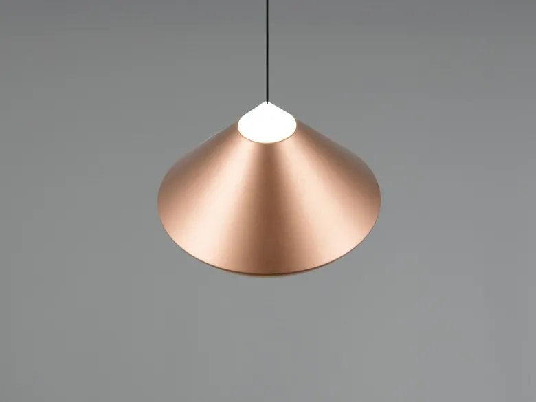 LED Pendelleuchte LAGUNA 1-flammig, höhenverstellbar, Coffee Ø 30cm