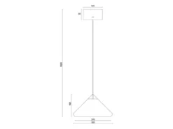 LED Pendelleuchte LAGUNA 1-flammig, höhenverstellbar, Coffee Ø 30cm