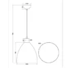 LED Pendelleuchte Lampenschirm Metall/Holz Silber Antik dimmbar, Ø 25cm