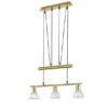LED Pendelleuchte LEVISTO Messing 3-flammig höhenverstellbar bis 160cm, B: 60cm