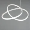 LED Pendelleuchte MANSA Weiß mit Metall Spiralschirm, Neutralweiß 4000K, Ø 50cm