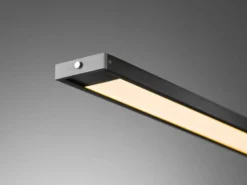 LED Pendelleuchte METZ Schwarz dimmbar & höhenverstellbar, Breite 160cm