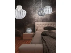 LED Pendelleuchte mit Acryl Kugel Lampenschirm, Transparent Ø 30cm