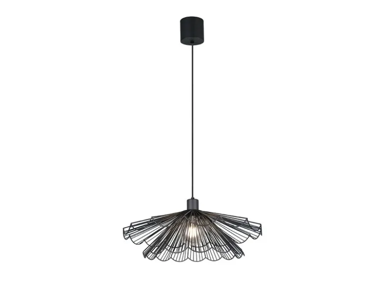 LED Pendelleuchte mit doppelt gefächertem Metall Gitterschirm Ø 50cm