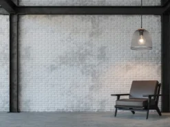 LED Pendelleuchte mit Drahtgeflecht Lampenschirm Silber, Ø 40cm