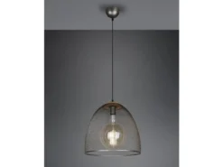 LED Pendelleuchte mit Drahtgeflecht Lampenschirm Silber, Ø 40cm