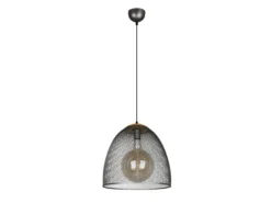LED Pendelleuchte mit Drahtgeflecht Lampenschirm Silber, Ø 40cm
