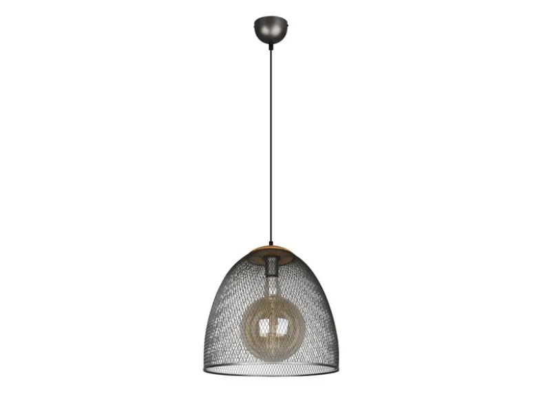 LED Pendelleuchte mit Drahtgeflecht Lampenschirm Silber, Ø 40cm