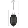 LED Pendelleuchte mit Drahtgeflecht Lampenschirm Oval Altmessing, Ø 26cm