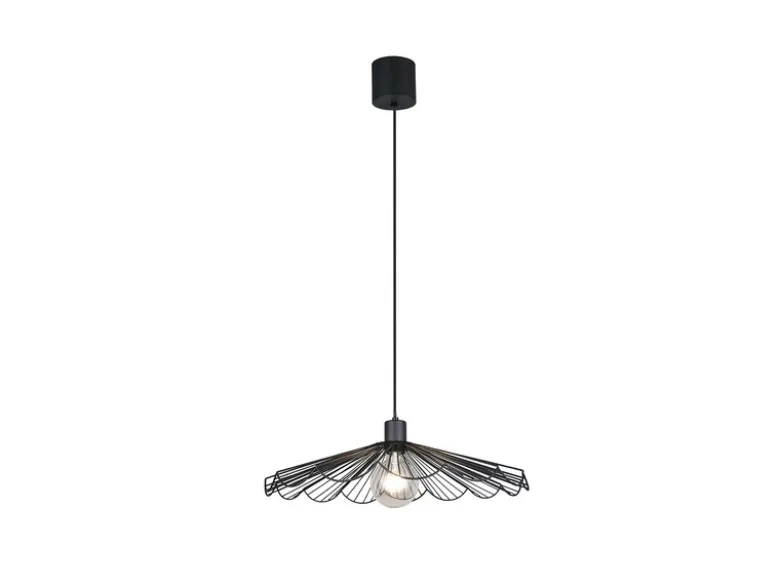 LED Pendelleuchte mit gefächertem Metall Gitterschirm Ø 50cm