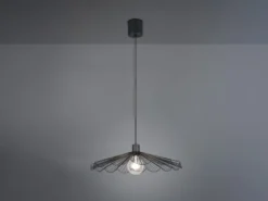 LED Pendelleuchte mit gefächertem Metall Gitterschirm Ø 50cm