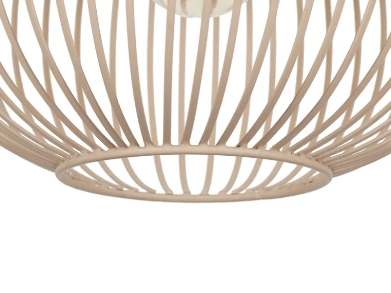 LED Pendelleuchte mit Gitter Lampenschirm Beige, Ø 33cm