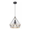 LED Pendelleuchte mit Hanfseil und Drahtgestell Schwarz, Ø 38cm