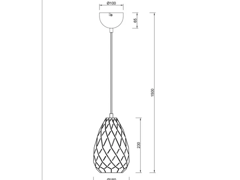 LED Pendelleuchte mit Lasercut Muster geometrisch Anthrazit innen Gold, Ø 15cm