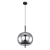 LED Pendelleuchte mit Rauchglas 1-flammig Metall Schwarz, Ø 30cm