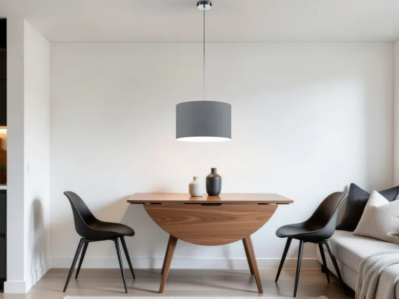 LED Pendelleuchte mit Stoff Lampenschirm in Grau, Ø 40cm