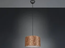 LED Pendelleuchte mit Stoffschirm Leopardenmuster, Ø 40cm