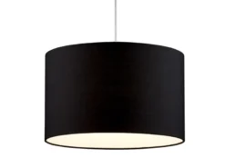 LED Pendelleuchte mit Stoffschirm Schwarz, Ø 40cm