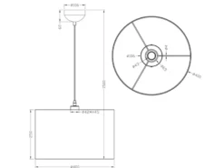 LED Pendelleuchte mit Stoffschirm Schwarz, Ø 40cm