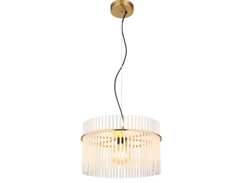 LED Pendelleuchte mit transparenten Echtglas Stäben, Ø 40cm