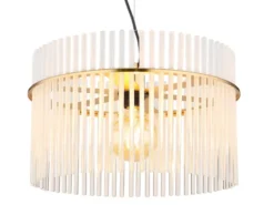 LED Pendelleuchte mit transparenten Echtglas Stäben, Ø 40cm