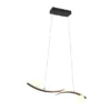 LED Pendelleuchte NAPOLI Schwarz, dimmbar mit 2 Glaskugeln, Breite 82cm