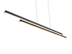 LED Pendelleuchte ODIO modern Metall Schwarz lang, Breite 110cm