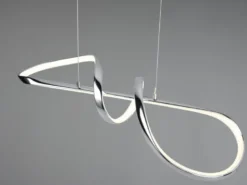 LED Pendelleuchte PADUA dimmbar per Schalter, Chrom, Kristall, Breite 81cm
