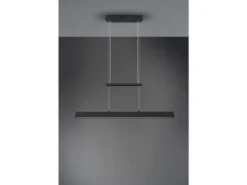 LED Pendelleuchte PAROS Schwarz dimmbar & höhenverstellbar, Breite 90cm