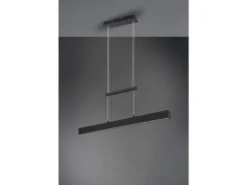 LED Pendelleuchte PAROS Schwarz dimmbar & höhenverstellbar, Breite 90cm
