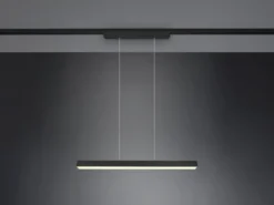 LED Pendelleuchte PAROS Schwarz, Breite 90cm für DUOline Schienensystem