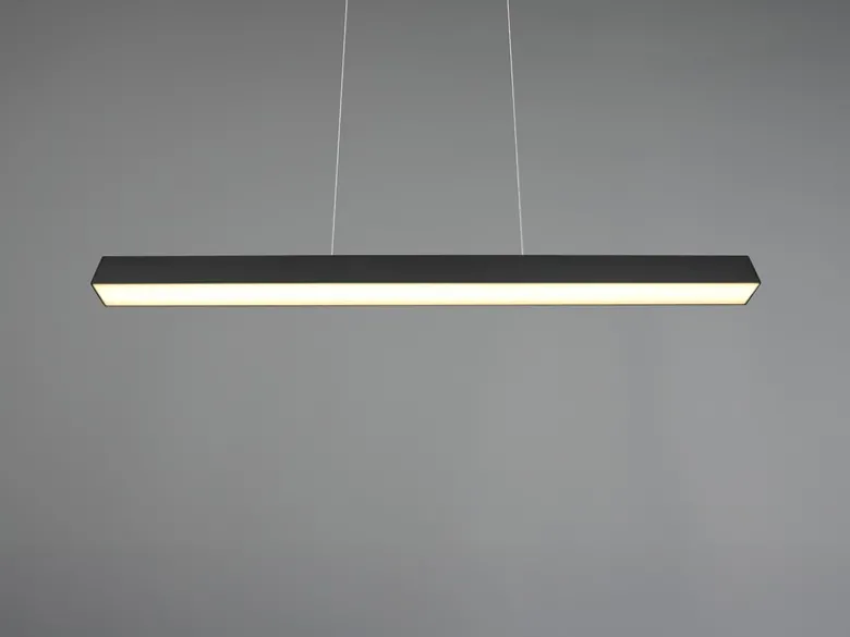 LED Pendelleuchte PAROS Schwarz, Breite 90cm für DUOline Schienensystem