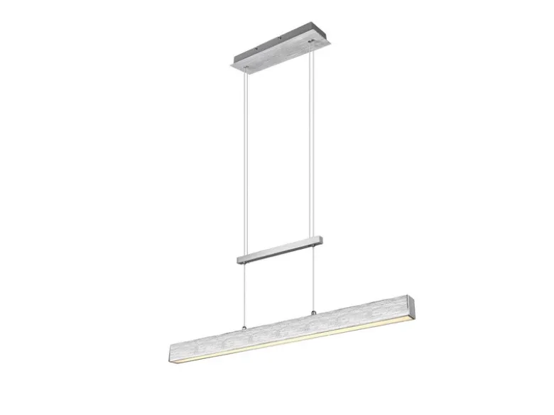 LED Pendelleuchte PAROS Silber dimmbar & höhenverstellbar, Breite 90cm