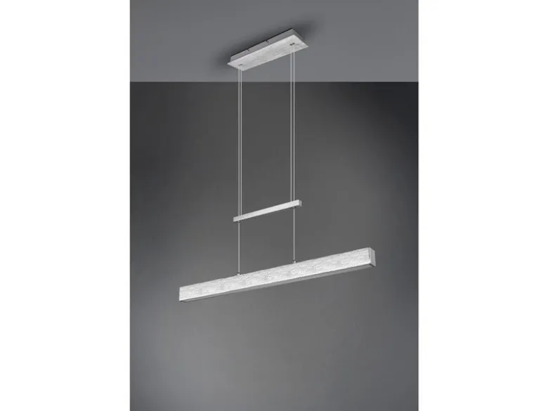 LED Pendelleuchte PAROS Silber dimmbar & höhenverstellbar, Breite 90cm