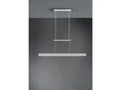 LED Pendelleuchte PAROS Silber dimmbar & höhenverstellbar, Breite 90cm