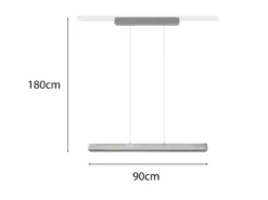 LED Pendelleuchte PAROS Silber, Breite 90cm für DUOline Schienensystem