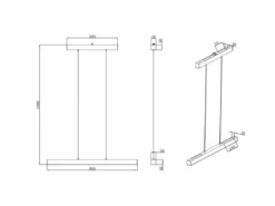 LED Pendelleuchte PAROS Silber, Breite 90cm für DUOline Schienensystem