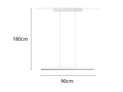 LED Pendelleuchte PAROS Weiß, Breite 90cm für DUOline Schienensystem